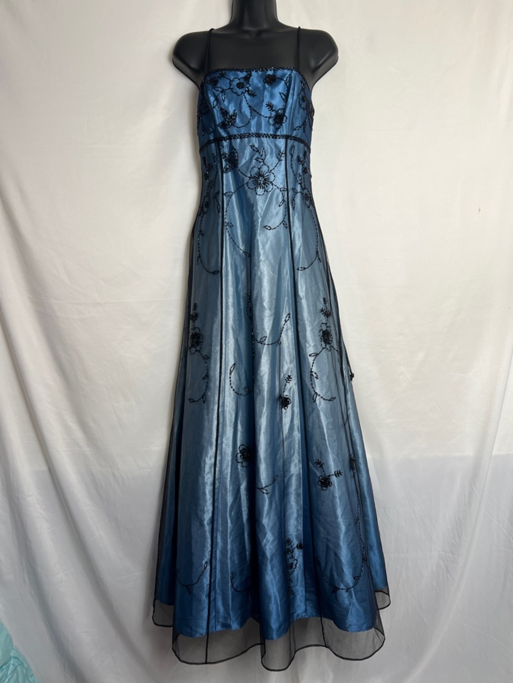 Blue Embellished dress - Women's Formal Dress